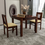 Valtor Sheesham Wood Dining Set 2 Seater (Walnut Finish)