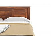 Shilvay Sheesham Wood Queen Size Bed Without Storage (Honey Finish)