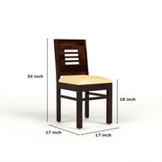 Valtor Sheesham Wood Dining Set 6 Seater (Walnut Finish)