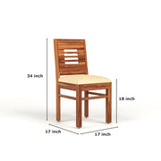 Valtor Sheesham Wood Dining Set 2 Seater (Honey Finish)