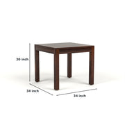 Valtor Sheesham Wood Dining Set 2 Seater (Walnut Finish)