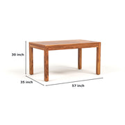 Valtor Sheesham Wood Dining Set 6 Seater (Honey Finish)