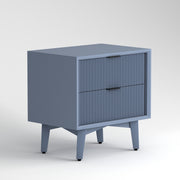 Avyant HDMR Premium Wood Bedside Table (Slate Blue)
