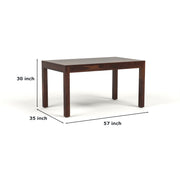 Valtor Sheesham Wood Dining Set 6 Seater (Walnut Finish)