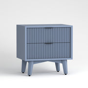 Avyant HDMR Premium Wood Bedside Table (Slate Blue)