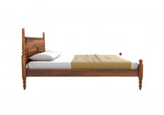 Vrukon Sheesham Wood King Size Bed Without Storage (Honey Finish)