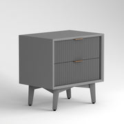 Avyant HDMR Premium Wood Bedside Table (Grey)