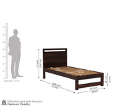 Bacon Sheesham Wood Single Bed Without Storage (Walnut Finish)