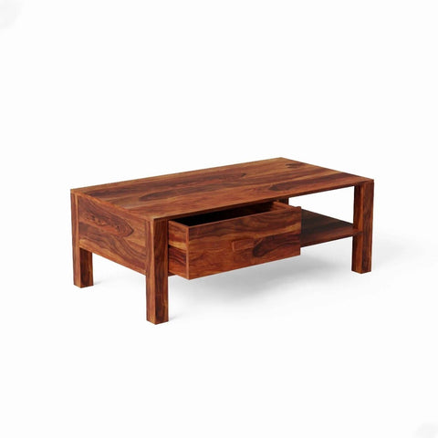 ONIJA Sheesham Solid Wood Coffee Table For Living Room (Pre-assembled)