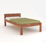 Slatty Sheesham Wood Single Bed Without Storage (Honey Finish)