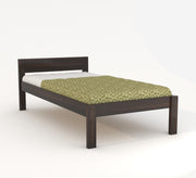 Slatty Sheesham Wood Single Bed Without Storage (Walnut Finish)