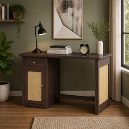 Cloventhor Solid Wood Study Table (Walnut Finish)