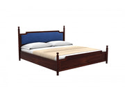 Veyon Sheesham Wood Queen Size Bed Without Storage (Walnut Finish)
