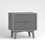 Avyant HDMR Premium Wood Bedside Table (Grey)