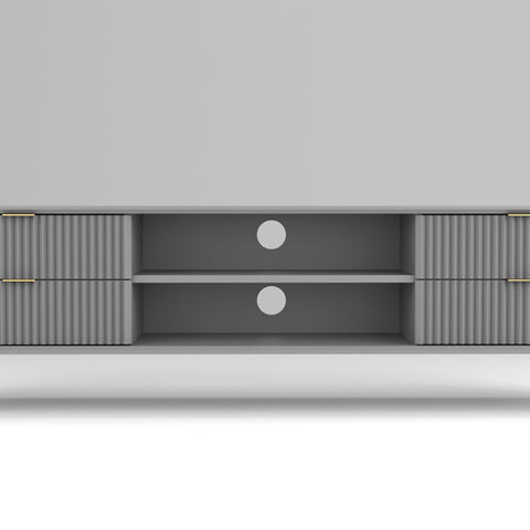 ONIJA Modern TV Unit Cabinet for Living Room | Premium Wooden Media Console with Storage Shelves