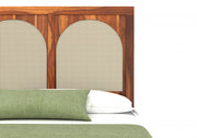 Kathanx Sheesham Wood King Size Bed Without Storage (Honey Finish)