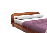 Ravyon Sheesham Wood Queen Size Bed Without Storage (Honey Finish)