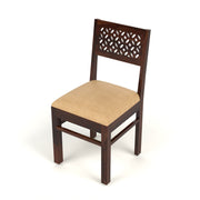 Thravis Sheesham Wood Dining Set 2 Seater (Walnut Finish)