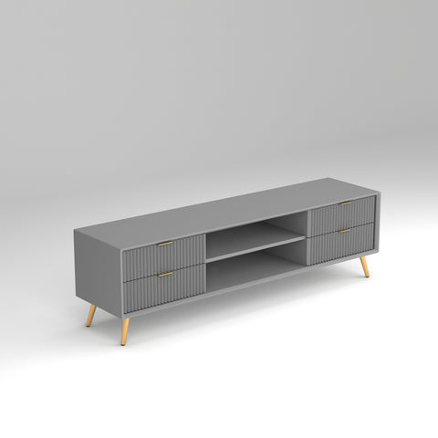 ONIJA Modern TV Unit Cabinet for Living Room | Premium Wooden Media Console with Storage Shelves