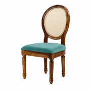 Wooden Dining Table Set with Cane Chairs