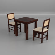 Uldaris Sheesham Wood Dining Set 2 Seater (Walnut Finish)