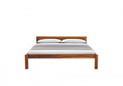 Omvian Sheesham Wood Queen Size Bed Without Storage (Honey Finish)