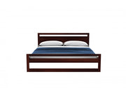 Oraxen Sheesham Wood Queen Size Bed Without Storage (Walnut Finish)