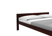 Omvian Sheesham Wood King Size Bed Without Storage (Walnut Finish)