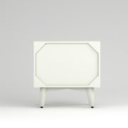 Avyant HDMR Premium Wood Bedside Table (White)