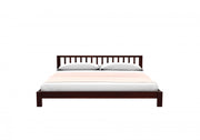Darvex Sheesham Wood King Size Bed Without Storage (Walnut Finish)