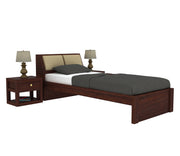Walken Sheesham Wood Single Bed Without Storage (Walnut Finish)