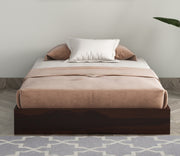 Bryan Sheesham Wood Single Bed Without Storage (Walnut Finish)