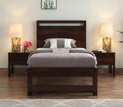 Bacon Sheesham Wood Single Bed Without Storage (Walnut Finish)