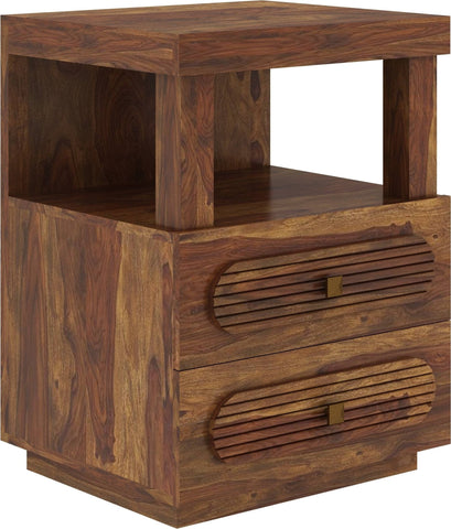 ONIJA  Sheesham ( Rosewood ) Solid Wood Bedside Table  (Finish Color - Provincial Teak, Pre-assembled)