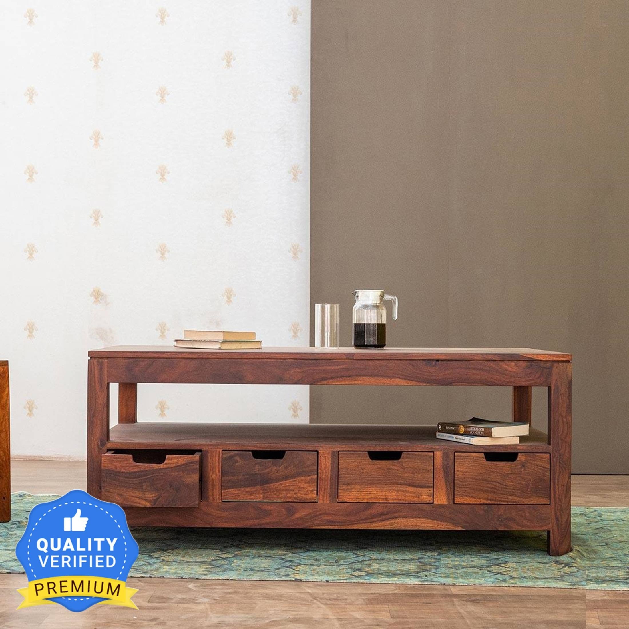 ONIJA  Rosewood ( Sheesham ) Solid Wood Coffee Table  (Pre-assembled)
