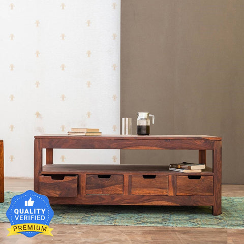 ONIJA  Rosewood ( Sheesham ) Solid Wood Coffee Table  (Pre-assembled)
