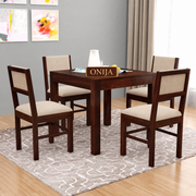 ONIJA Solid Sheesham Wood 4 Seater Dining Table Set