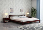 Darvex Sheesham Wood King Size Bed Without Storage (Walnut Finish)