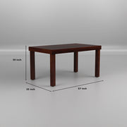 Uldaris Sheesham Wood Dining Set 6 Seater (Walnut Finish)