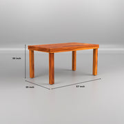Uldaris Sheesham Wood Dining Set 6 Seater (Honey Finish)