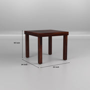 Uldaris Sheesham Wood Dining Set 4 Seater (Walnut Finish)