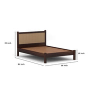 ONIJA Sheesham Wood Queen Size Bed