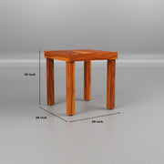 Uldaris Sheesham Wood Dining Set 2 Seater (Honey Finish)