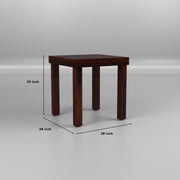 Uldaris Sheesham Wood Dining Set 2 Seater (Walnut Finish)