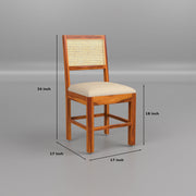 Uldaris Sheesham Wood Dining Set 6 Seater (Honey Finish)