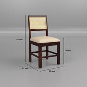 Uldaris Sheesham Wood Dining Set 2 Seater (Walnut Finish)