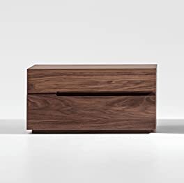 ONIJA Sheesham Wooden Bedside Table with 2 Drawer Set of 1 | Bedside Table Wooden Lamp Table | Home & Office Furniture | Bedroom Furniture | Bedroom Decor | Walnut Finish