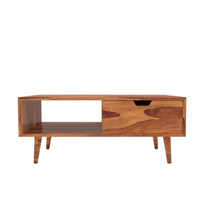 ONIJA Coffee TABLEUnique Classic Storage Simple Sheesham Wooden Coffee Table