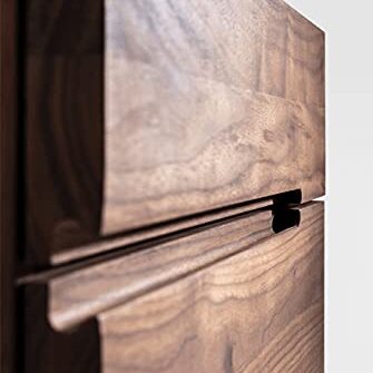 ONIJA Sheesham Wooden Bedside Table with 2 Drawer Set of 1 | Bedside Table Wooden Lamp Table | Home & Office Furniture | Bedroom Furniture | Bedroom Decor | Walnut Finish