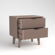 Avyant HDMR Premium Wood Bedside Table (Mocha Beige)